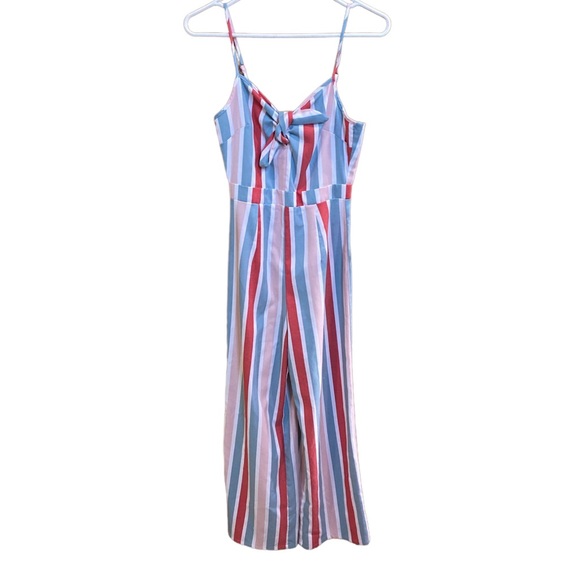 Romeo & Juliet Couture Wide Leg Stripe Jumpsuit - Picture 3 of 10